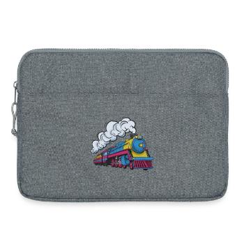 Dampflokomotive Farbexplosion - Laptoptasche 15" - Grau meliert - Vorne