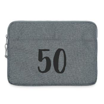 50 Handlettering Schrift - Laptoptasche 15" - Grau meliert - Vorne