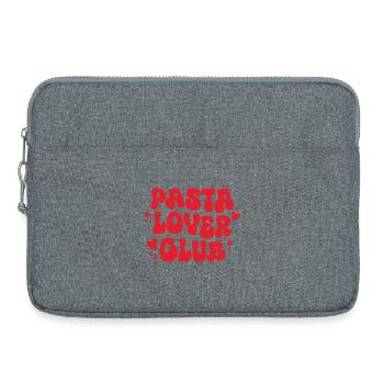 Club des amateurs de pâtes, cuisine italienne, rétro esthétique rouge - Sacoche pour ordinateur portable 15 pouces - gris chiné - Devant