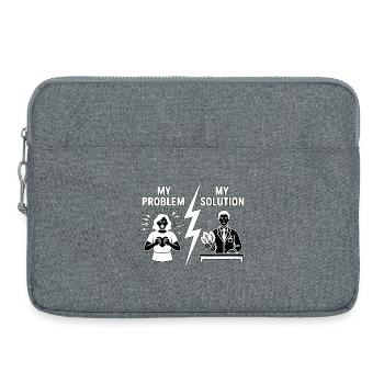 Nutritionist My Problem My Pictogram Dad Dietary - Laptop bag 15" - heather grey - Front