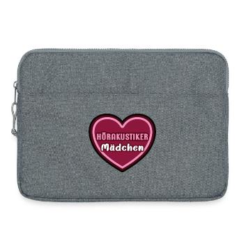 Hearing Aid Acoustician Girl Child Trainee - Laptop bag 15" - heather grey - Front