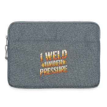 Soudeur I Soudage sous pression Soudage métallique - Sacoche pour ordinateur portable 15 pouces - gris chiné - Devant