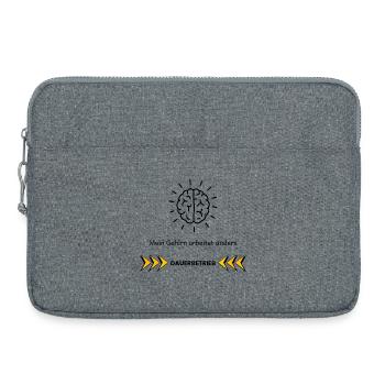 Mon cerveau fonctionne différemment – Conception de la focalisation TDAH - Sacoche pour ordinateur portable 15 pouces - gris chiné - Devant