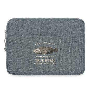 Blobfish : Vraie forme sous pression – Psychrolutes - Sacoche pour ordinateur portable 15 pouces - gris chiné - Devant