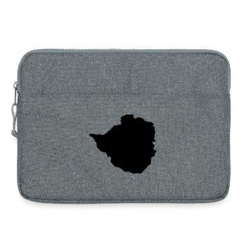 Carte du Zimbabwe - Sacoche pour ordinateur portable 15 pouces - gris chiné - Devant