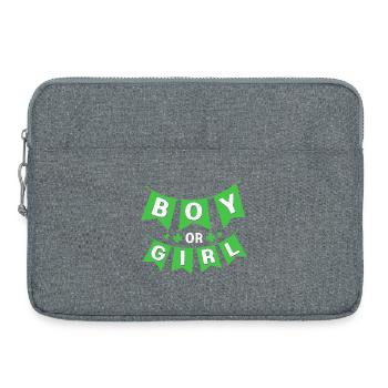 St. Patrick Day Baby Party Gender Reveal - Laptoptasche 15" - Grau meliert - Vorne