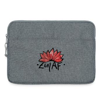 Éclat de feuille aquarelle rouge - Sacoche pour ordinateur portable 15 pouces - gris chiné - Devant