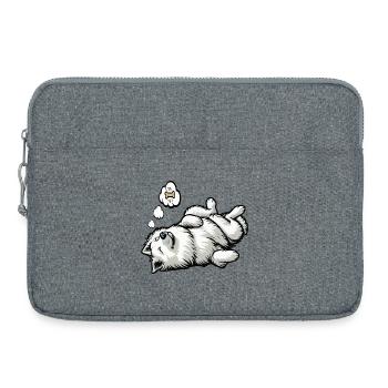 Chiens bergers blancs bergers - Sacoche pour ordinateur portable 15 pouces - gris chiné - Devant