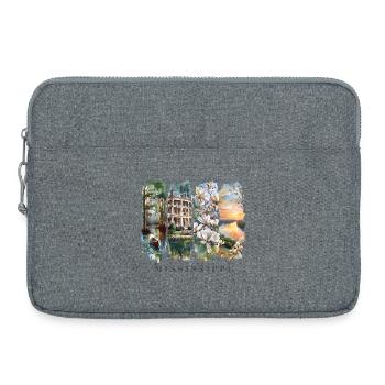 Voyage de vacances dans le Mississippi – Southern Charm - Sacoche pour ordinateur portable 15 pouces - gris chiné - Devant