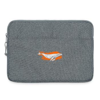 Whale & Vinyl Rescue Art - Laptop bag 15" - heather grey - Front