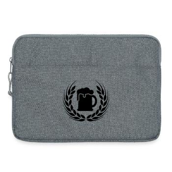 Gerbe de blé de bière - Sacoche pour ordinateur portable 15 pouces - gris chiné - Devant