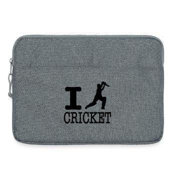 ich liebe Cricket / i Cricket mögen - Laptoptasche 15" - Grau meliert - Vorne