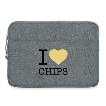 I LOVE CHIPS - Sacoche pour ordinateur portable 15 pouces - gris chiné - Devant