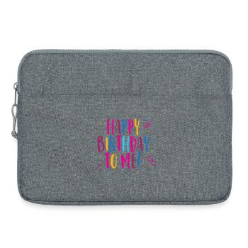 Félicitations pour mon anniversaire! - Sacoche pour ordinateur portable 15 pouces - gris chiné - Devant