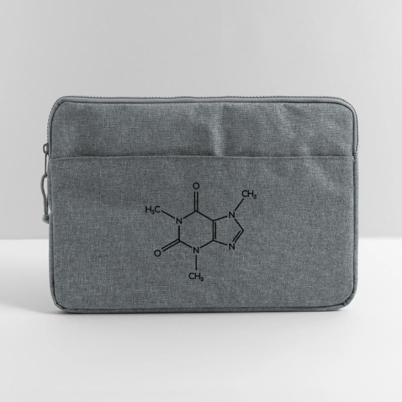 Caffeine Molecule - Structural Formula Laptop bag 15"