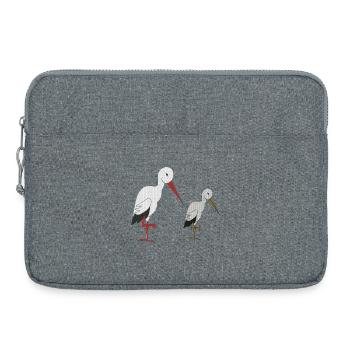 storch mit kind - Laptoptasche 15" - Grau meliert - Vorne