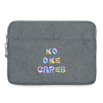 No one cares - Sacoche pour ordinateur portable 15 pouces - gris chiné - Devant