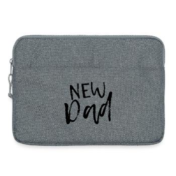 New Dad - annonce pour les nouveaux papas - Sacoche pour ordinateur portable 15 pouces - gris chiné - Devant
