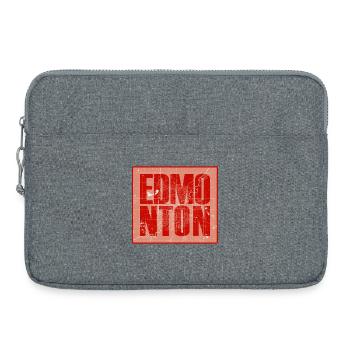 Carte de la ville d’EDMONTON – Design urbain - Sacoche pour ordinateur portable 15 pouces - gris chiné - Devant