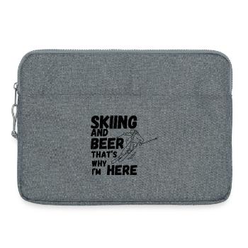 Skiing and Beer - Laptoptasche 15" - Grau meliert - Vorne