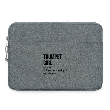 Trompetenmädchen Lustiges Zitat - Laptoptasche 15" - Grau meliert - Vorne
