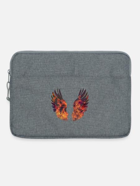 Hell brennende Flügel - Laptoptasche 15" - Grau meliert