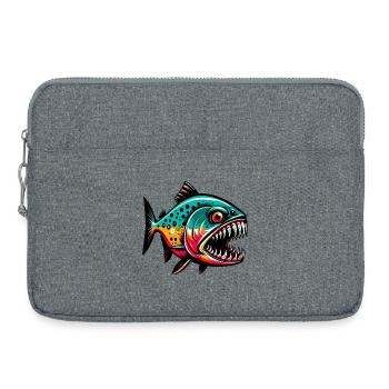 Piranha - Laptoptasche 15" - Grau meliert - Vorne