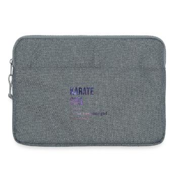 karaté - Sacoche pour ordinateur portable 15 pouces - gris chiné - Devant