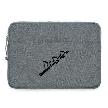Musique de flûte - Sacoche pour ordinateur portable 15 pouces - gris chiné - Devant