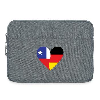 Chili Allemagne Cœur - Sacoche pour ordinateur portable 15 pouces - gris chiné - Devant