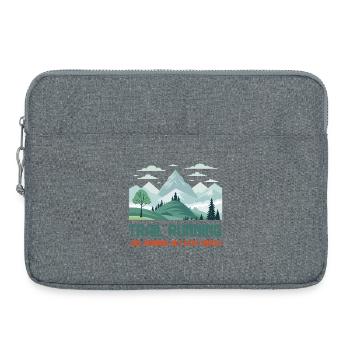 Le trail running, comme la course à pied mais avec des collations - Sacoche pour ordinateur portable 15 pouces - gris chiné - Devant