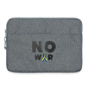 Pas de guerre en Ukraine Design - Sacoche pour ordinateur portable 15 pouces - gris chiné - Devant