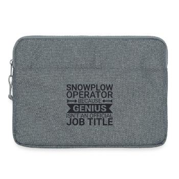Snowplow Operator Genius Schneepflugfahrer - Laptoptasche 15" - Grau meliert - Vorne