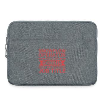 Snowplow Operator Genius Schneepflugfahrer - Laptoptasche 15" - Grau meliert - Vorne