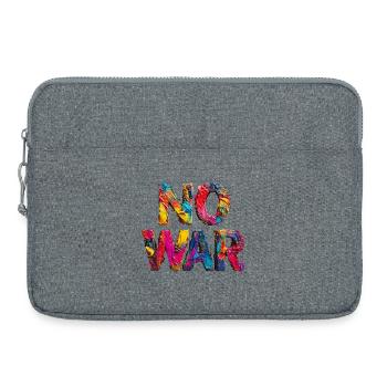 Pas de guerre Déclaration colorée - Sacoche pour ordinateur portable 15 pouces - gris chiné - Devant