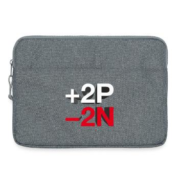 +2P -2N / +peace -hate - let's talk - Laptop bag 15" - heather grey - Front