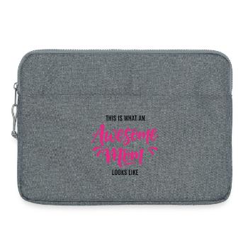 Voilà à quoi ressemble une super maman : cadeau de maman - Sacoche pour ordinateur portable 15 pouces - gris chiné - Devant