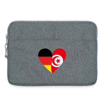Herz der zwei Länder - Laptoptasche 15" - Grau meliert - Vorne