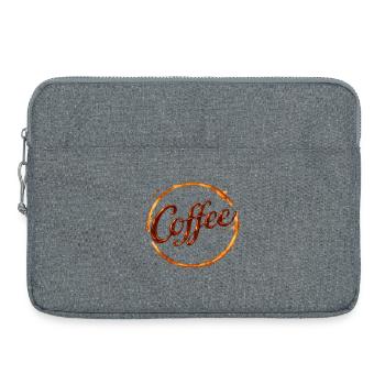 Coffee Cups Imprint Illustration - Laptop bag 15" - heather grey - Front