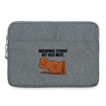 Irgendwas stimmt mit Hasi nicht Ostern - Laptoptasche 15" - Grau meliert - Vorne