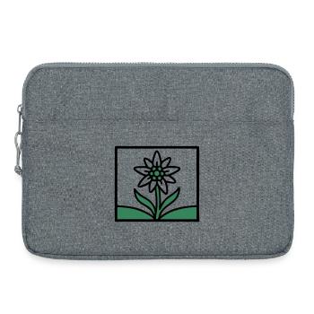 Edelweiss Blume Berge Wandern Alpenverein - Laptoptasche 15" - Grau meliert - Vorne