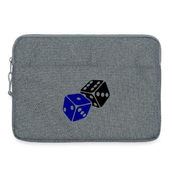 Blue Cube Minimal Design - Laptop bag 15" - heather grey - Front