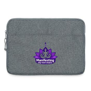 Manifesting my next snack - Laptop bag 15" - heather grey - Front