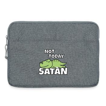 Lazy T-Rex Not Today Satan Lazy Dino Fan - Laptop bag 15" - heather grey - Front