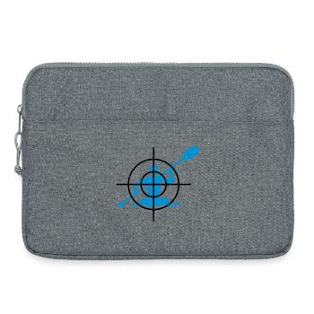 Canoë-kayak en ligne de mire - Sacoche pour ordinateur portable 15 pouces - gris chiné - Devant