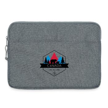 Kanada in die Wildnis mit Bären und Wald - Laptoptasche 15" - Grau meliert - Vorne