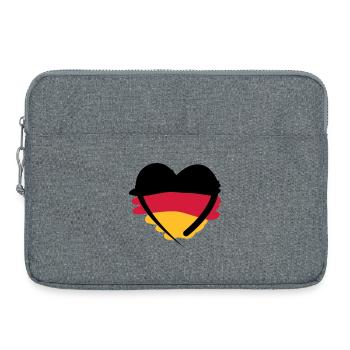 Le coeur de Allemagne - Sacoche pour ordinateur portable 15 pouces - gris chiné - Devant