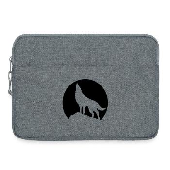 Wolf - Mond - Laptoptasche 15" - Grau meliert - Vorne
