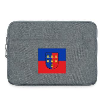 Transylvania coat of arms on a blue-red background - Laptop bag 15" - heather grey - Front