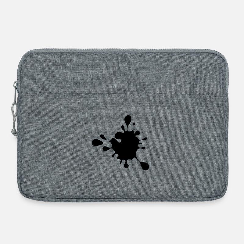 éclaboussure, éclaboussure de peinture, éclaboussure, blob # - Sacoche pour ordinateur portable 15 pouces - gris chiné